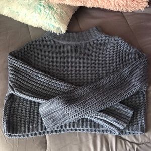 Blue Knitted Sweater.